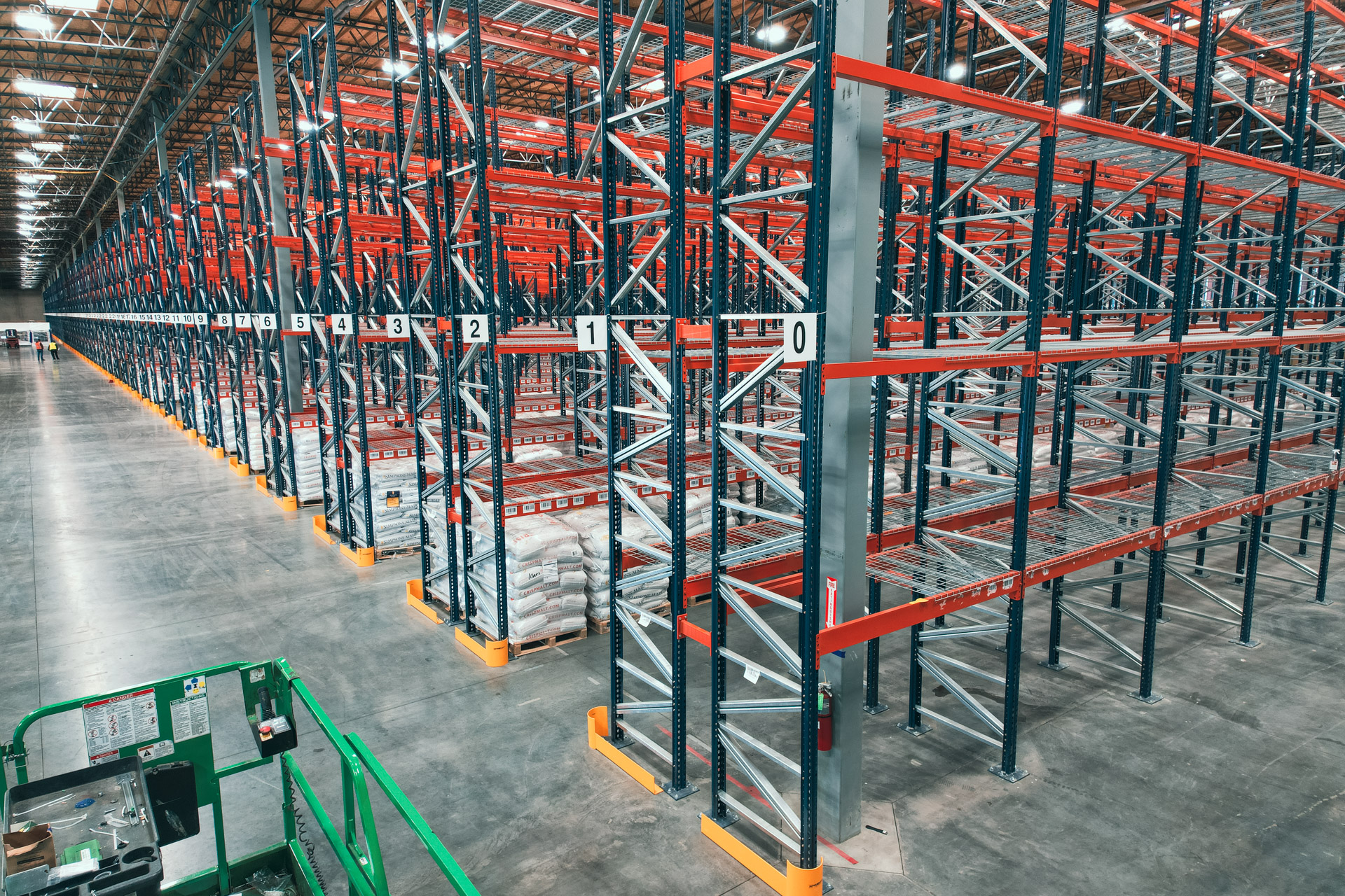 Warehouse pallet rack installation in Seattle Washington
